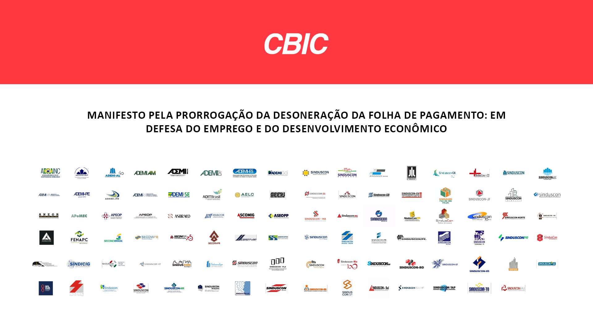 CBIC comemora 69 do Sinduscon-BA em prol das empresas da